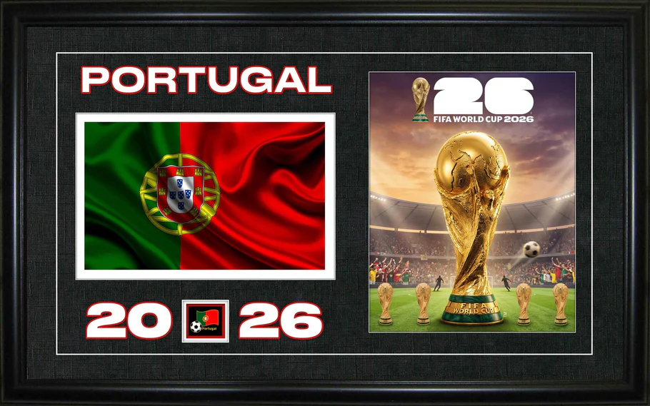Team Portugal 2026 World Cup Flag & Trophy - 15 x 24